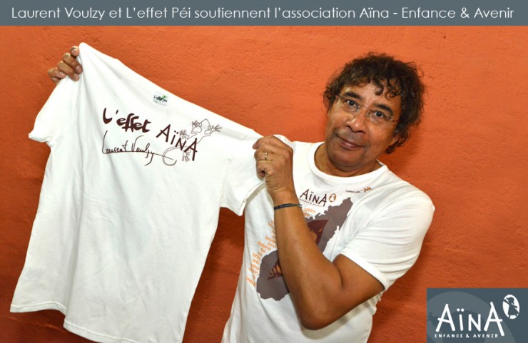 Laurent Voulzy soutient l'association Aïna avec le t-shirt L'effet Aïna