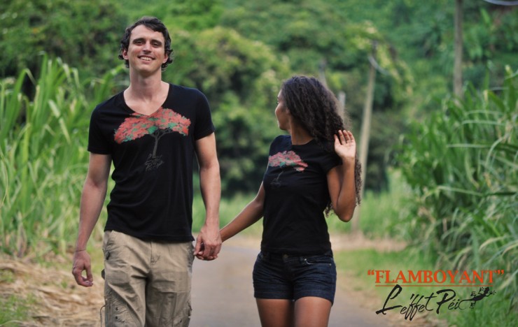 T-shirt homme et femme Flamboyant - L'effet Péi Réunion