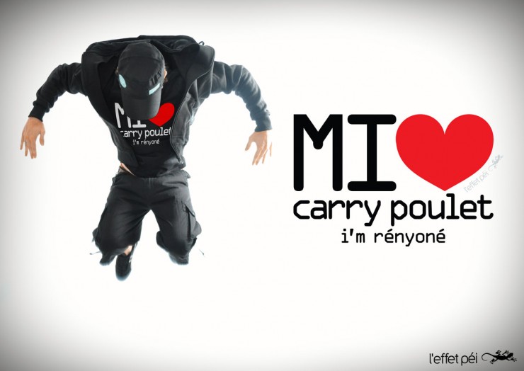 Mi aime carry Poulet ! T-shirt L'effet Péi