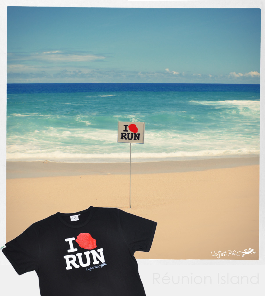 T-shirt I Love Run - île de la Réunion 974