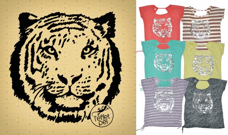 T-shirt femme Ines - Tête de tigre