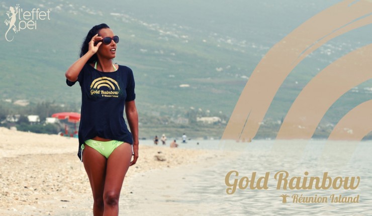 T-shirt Gold Rainbow - Chana So Fresh - Réunion Island
