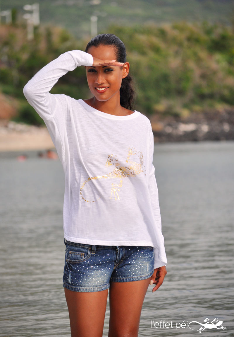 T-shirt femme Hippie - manches longues - Réunion Island