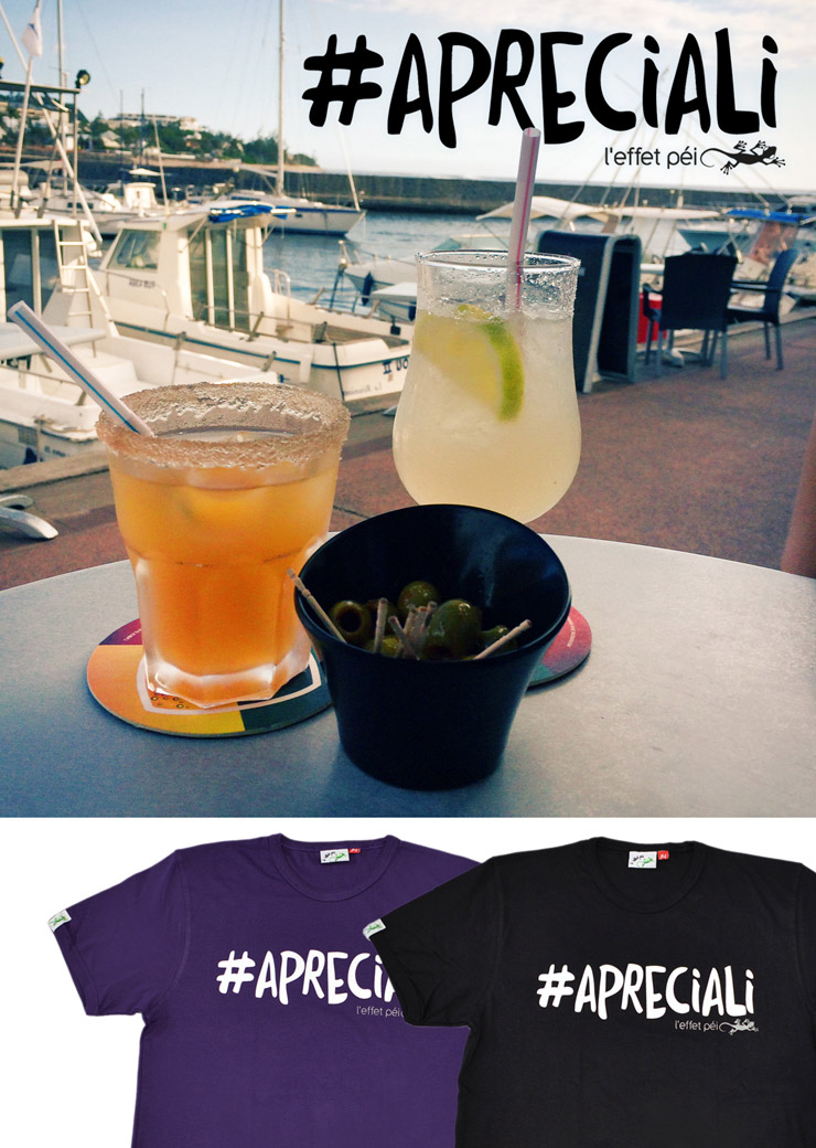 T-shirt #APRECIALI - Cocktail Réunion Island