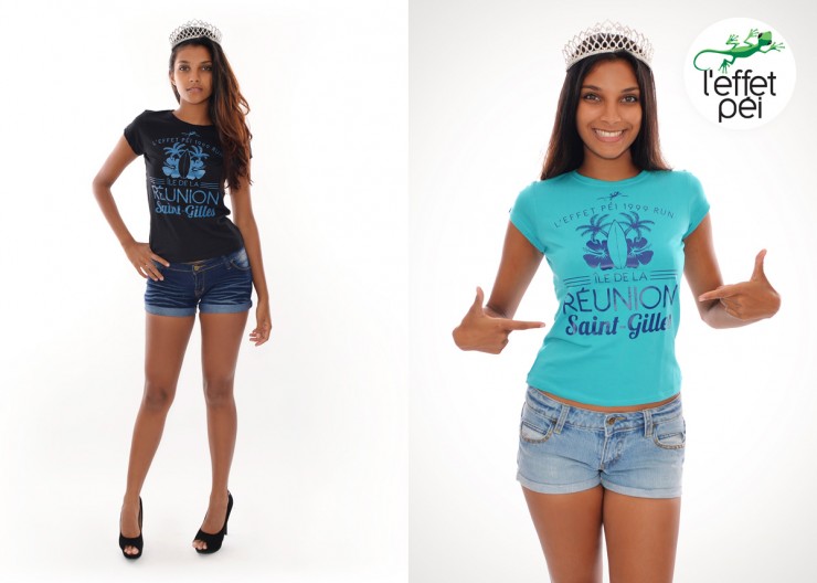 Miss Réunion Ouest 2015 - Farida Gombert - Tee-shirt Saint-Gilles