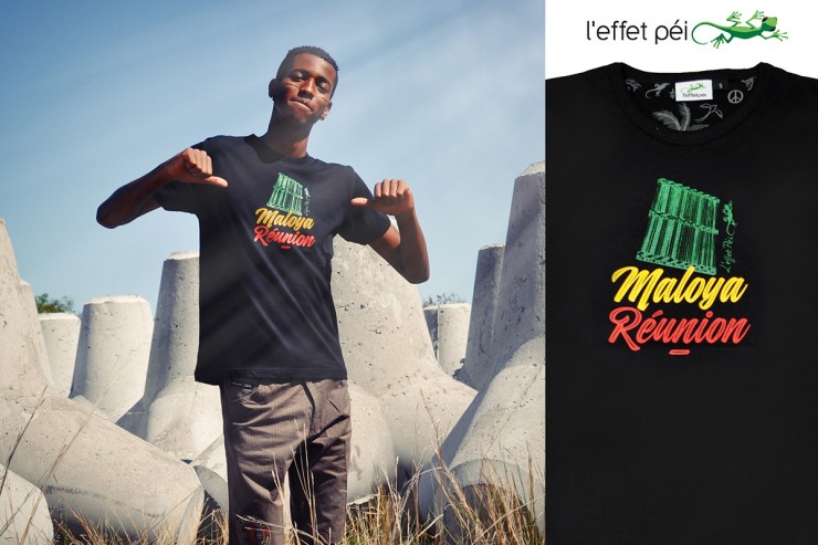 T-shirt Homme - Kayamb Maloya Réunion - Tétrapodes Le Port