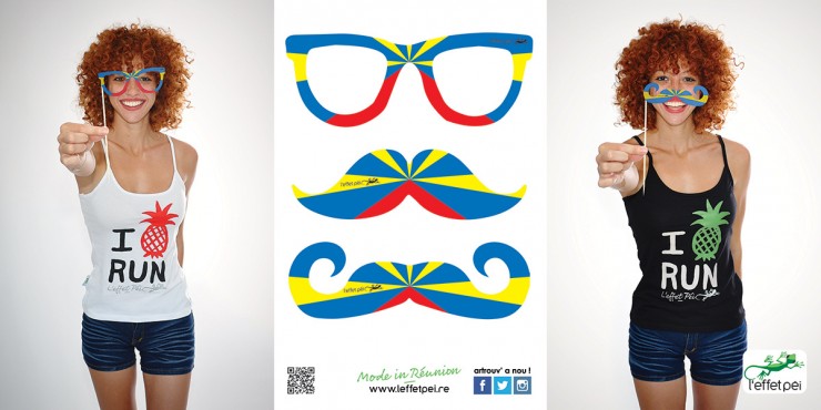 DIY - Mardi Gras - Lunettes et moustaches - drapeau de la Réunion