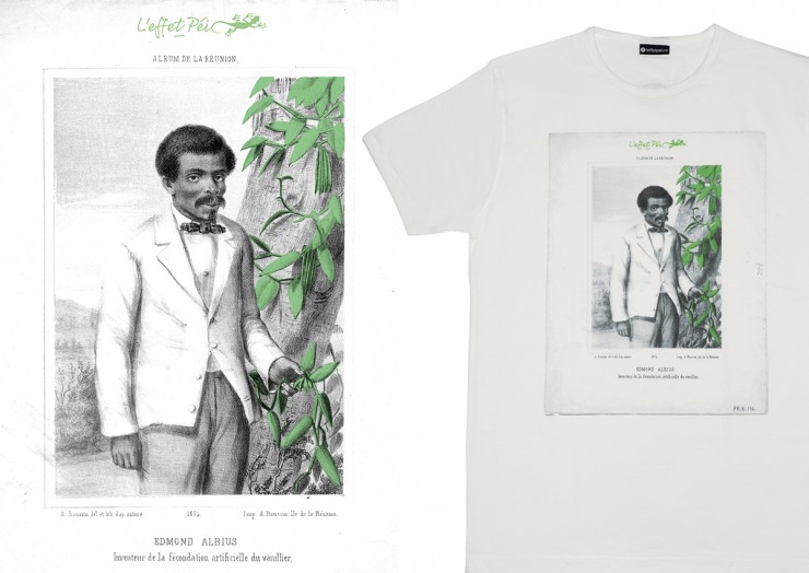 Tee-shirt homme - Edmond Albius - Vanille - île de la Réunion