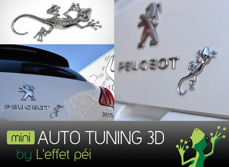 Sticker mini Auto Tuning 3D sur Peugeot 3008