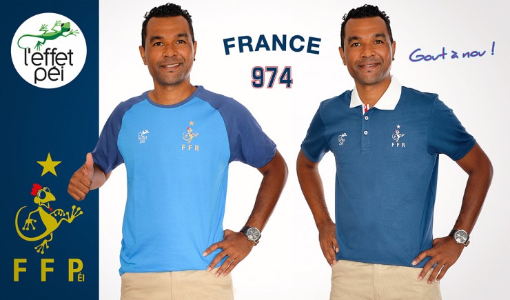 Polo et t-shirt Goutanou - France 974 - Euro 2016 - Eddy Ambassadeur L'effet Péi