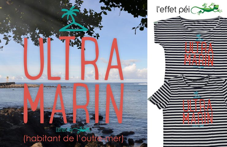 T-shirt Ultra Marin - île de la Réunion - marinière