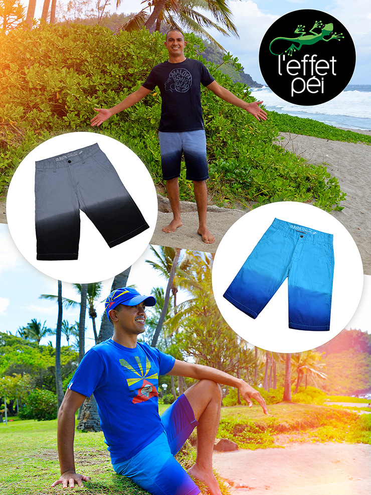 Short Homme Ted - Tie & Dye - L'effet Péi Mode in Réunion