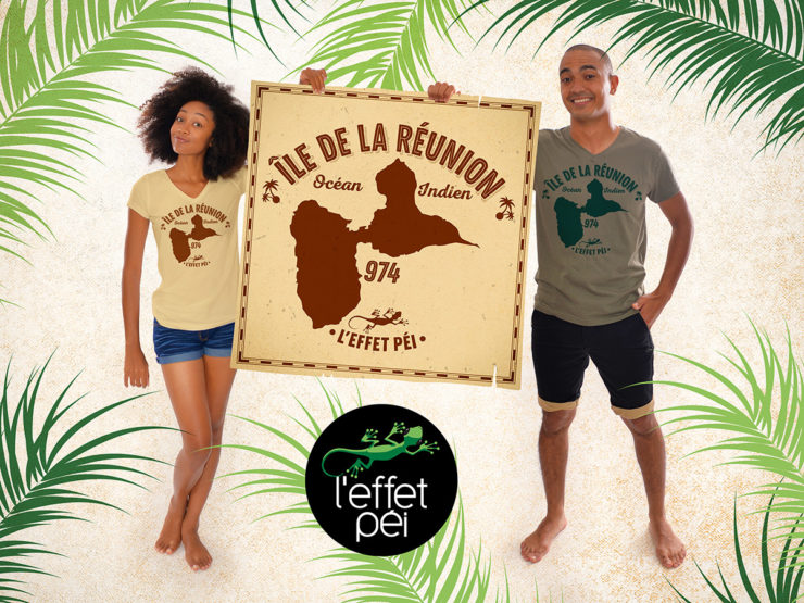 T-shirt Carte île de la Réunion