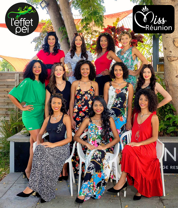 Les 12 candidates à l'élection de Miss Réunion 2021